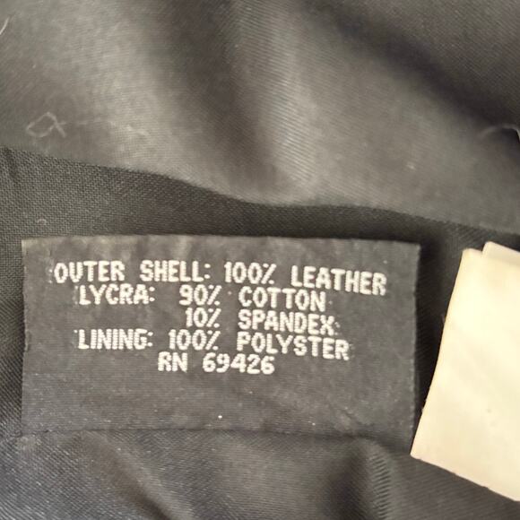 Wilson Leather Black Halter Vest Biker Crop Vintage 90s Small - Picture 6 of 6